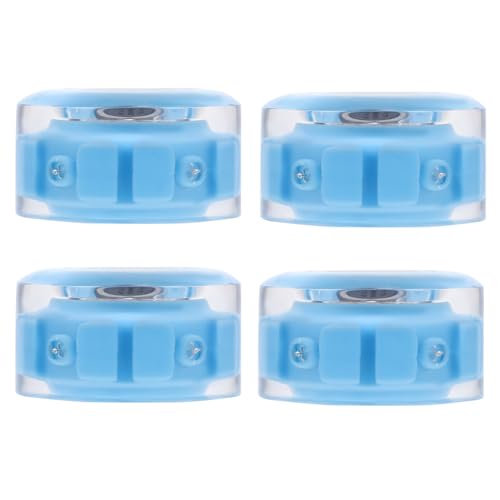 BESPORTBLE 4pcs Double-row Roller Skates Wheels Wear-resistant Outdoor Skate Wheels for Street Skateboarding