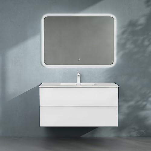 🚰 Lavabo in marmoresina bianca resistente – Realizzato in marmoresina di alta qualità, con foro per rubinetto e troppopieno integrato. Vasca centrale con vano portaoggetti e profondità pozzetto di 11,5 cm, garantisce un ampio spazio di utilizzo, facile da pulire e perfetto per bagni moderni.