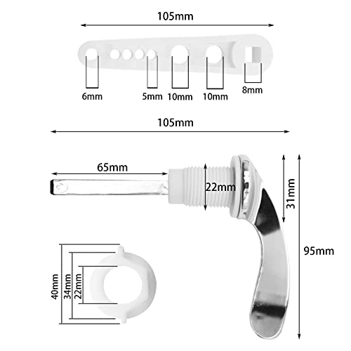 Toilet Flush Handle, SY7008 Alloy Toilet Handle - Image 2