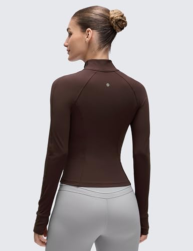 Image of CRZ YOGA Butterluxe Jackets Waist Length | Extremely Soft, Athletic, Slim Fit, Full Zip, Side Pockets, Thumb Holes, for Women