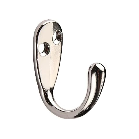 HASWARE 6 PCS Coat Hook, Wall Mounted Hooks Coat Hooks Robe Hooks Hangers Heavy Duty with 12 Pieces Screws for Bedroom Bathroom Kitchen Door Wall (Chrome) Cover