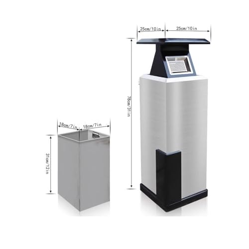 Poubelles extérieures avec cendrier vertical laqué blanc haut de gamme