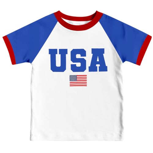 Image of 4th of July Shirts Toddler Boys Girls American Flag USA T-Shirt Kids Patriotic Tee Tops