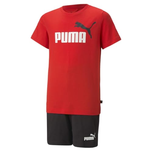 PUMA Ess 2 Color No. 1 Logo Tee and Shorts Set B tuta lavorata a maglia (confezione da 1), For All Time Red, 164