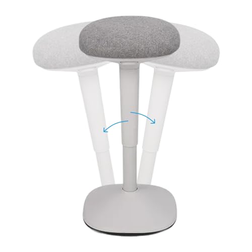 Image of UPLIFT DESK Engage Stool - Active Stool with 360 Motion, Adjustable Height Standing Desk Stool from 21.8''-31.4'', Ergonomic Anti-Slip Office Chair Alternative (Fog Gray)