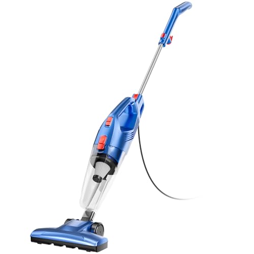 fenhua Corded Stick Vacuum Cleaner - Lightweight, Powerful Suction with 450W Motor, 3-in-1 16.4Ft Cord Vacuum Cleaners for Home, Hard Floor, Carpet, Pet Hair Deep Blue