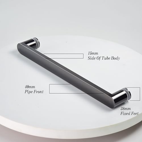 Poignée de porte de salle de douche push-pull en acier inoxydable 48cm