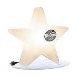 8 seasons design Weihnachtsstern 60 cm Shining Star, E27, Leuchtmittel warmweiß, winterfest, LED Stern für außen (Garten, Terrasse, Balkon) und innen – Weihnachtsbeleuchtung outdoor