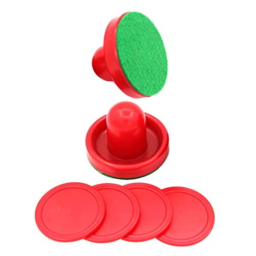 BRIGHTFUFU 1Set Portable Air Hockey and Paddles Replacement Parts Includes Pushers and for Tabletop Air Hockey Game Accessories