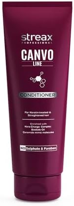 Streax Professional Canvoline Conditioner for hair, Hair Conditioner for Women & Men, For Straightened hair, Botox Treatment, Nanoplastia Treatment, Keratin Treatment With Kera-Change Complex, Paraben & Sulphate Free, 240gm (Pack of 1)