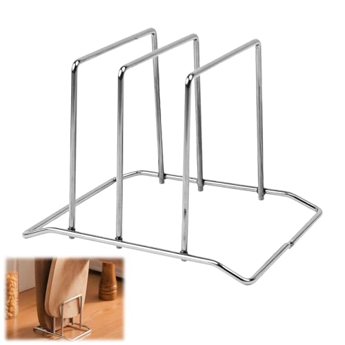 ZXBBTZ Support pour Planches À Découper en Acier Inoxydable Organisateur De Cuisine Compact 13x10x9 Cm avec Base Antidérapante Rangement pour Ustensiles...
