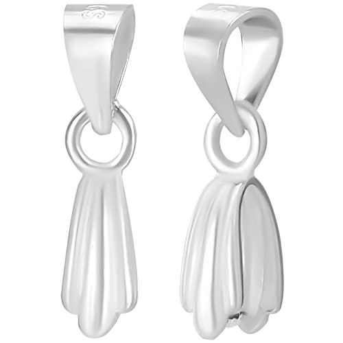 Pinch Bails in argento sterling 7 x 3 mm per ciondoli in cristallo