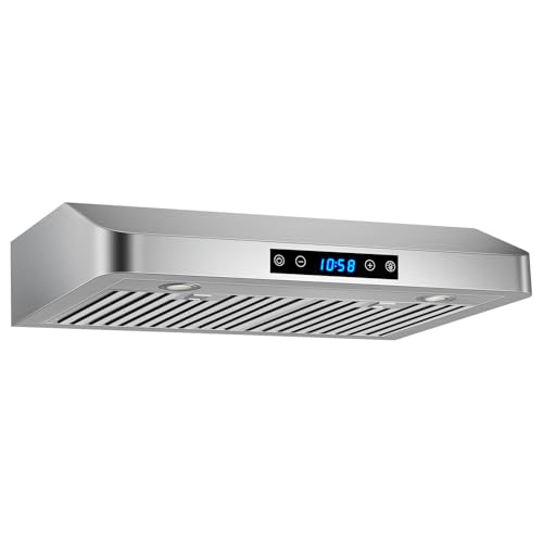 30 Inch Under Cabinet Range Hood 900CFM, 4-Speed Smart Vent ...