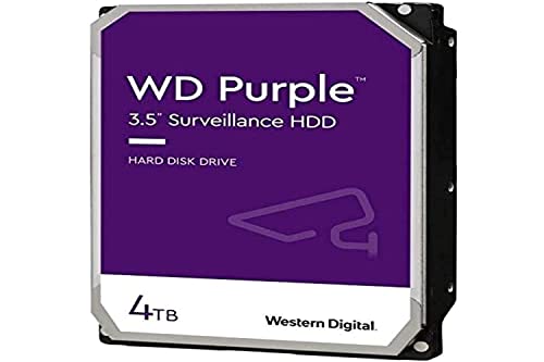 Western Digital 4TB WD Purple Surveillance Internal Hard Drive HDD - SATA 6 Gb/s, 256 MB Cache, 3.5" - WD42PURZ