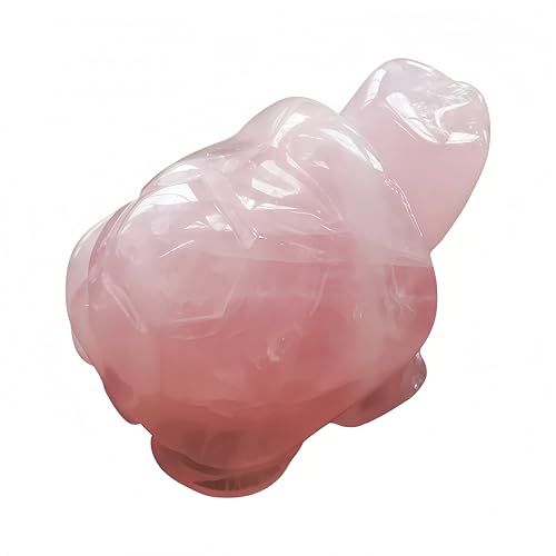 Afucats Natural Rose Quartz Turtle Crystals and Healing Indoor Decorative Stones,1.5" Hand Carved Animal Collectible Feng Shui Decor