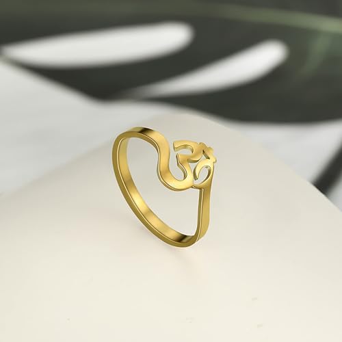 SIPURIS Lotus Om Ohm Aum Symbol Ring Yoga Om Entspannungsring Versprechen Ringe Blume des Lebens filigraner Band Fingerring Spiritueller Schmuck Geschenke fr Damen Herren