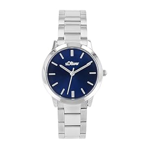 s.Oliver Armbanduhr Damen Quarzuhr Analog, mit Edelstahl Armband, 3 bar Wasserdicht, Kommt in Uhren Geschenk Box