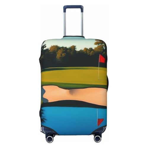 Golf Course Travel Luggage Covers For Suitcase Elastic Suitcase Protector Anti-Scratch Spandex Baggage Covers Fits 18-32 Inch Luggage Small