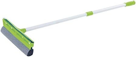 Kaimao Telescopic Squeegee Mop / Floor Squeegee Wiper for Window Car Windscreen Glass Cleaning,Extendable from 45 - 80 cm (Green)