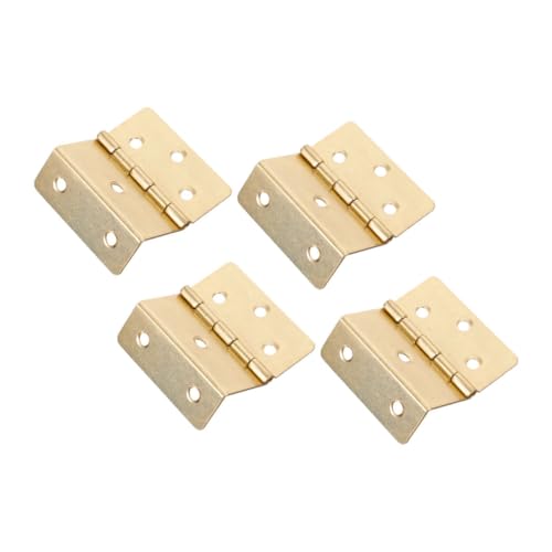 TEHAUX Lot De 4 Charnières Pliantes Vintage À Triple Pliage En Métal Charnière De Porte D'Armoire Pour Portes Armoires Meubles Boîtes À Bijoux Installation Facile