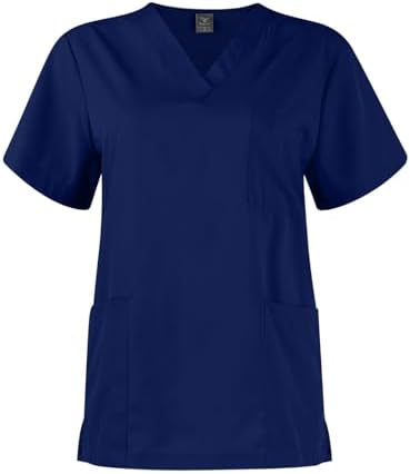 Scrubs for Women Set - V-Neck & Straight Leg Pants with Multiple Pockets - 2