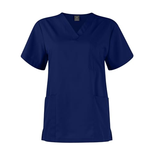 Image of Women Scrubs Sets Vneck Short Sleeve Scrub Tops & Jogger Scrubs Pant