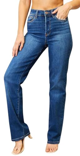 Judy Blue High Waist Hidden Button-Fly Dad Jeans, 825562