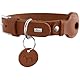 HUNTER Hundehalsband VIBORG mit Halter für Apple AirTag, Farbe: schwarz, Robustes & weiches Rindsleder, integrierte AirTag-Halterung, hochwertig, Made in Germany, Größe: 55