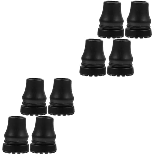 Healeved 2sets High Grade PVC Crutch End Tips Easy Install Walking Stick Pole Foot Cover 4pcs*2