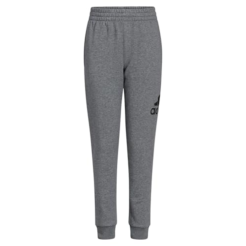 adidas Boys' Elastic Waistband Essential Fleece Joggers