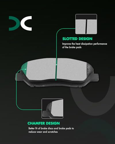 Image of SCITOO D1202 D1297 Front and Rear Ceramic Disc Brake Pad Set 8PCS w /Hardware Fit 2007-2009 For Hyundai For For Santa Fe 2.7L,2007-2009 For For Santa Fe 3.3L