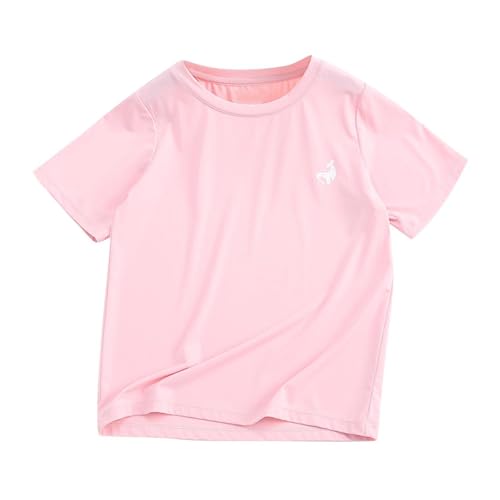 Girls Summer T-Shirts Kids Boys Fashion Quick Dry Lightweight Running Athletic Tshirt Casual Loose Fit Tennis Clothes