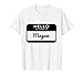 Megan Hello My Name Is Adesivo personalizzato per etichette Maglietta