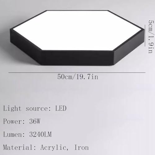 Plafonnier LED télécommandable à intensité variable de 3000K à 6000K pour chambre - 5
