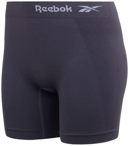 Reebok Women's Boy Shorts Underwear - 6 Pack Seamless Long Leg Boyshorts Panties for Women (S-3X, available in Plus Size)4