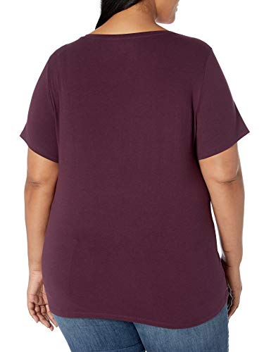 Image of Amazon Essentials Women's Plus Size Short-Sleeve V-Neck T-Shirt