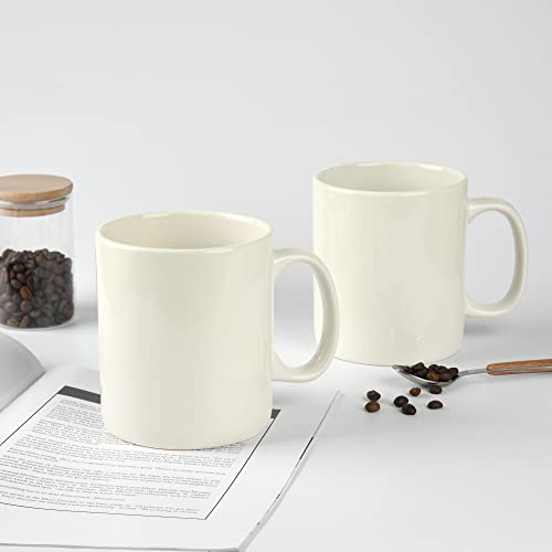 BYCNZB 30oz Super Large Ceramic Coffee Mugs Large Handles Set of 2 (Cream) by BYCNZB - Used condition - Image 3