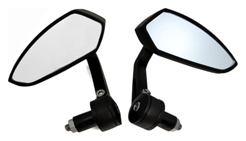 Retrovisores moto negros de alta resistencia para manillar retrovisor lateral ajustable