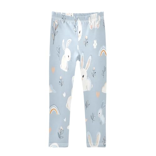 Toddler Girls Leggings Printed Yoga Pants Leggings White Rabbit for Kids