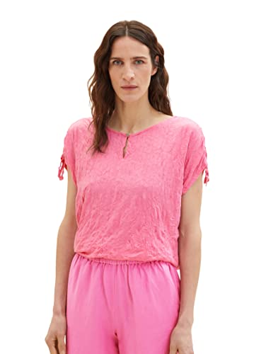 T-Shirt Femme TOM TAILOR 1042783 en coton col rond manches courtes t-shirt basique