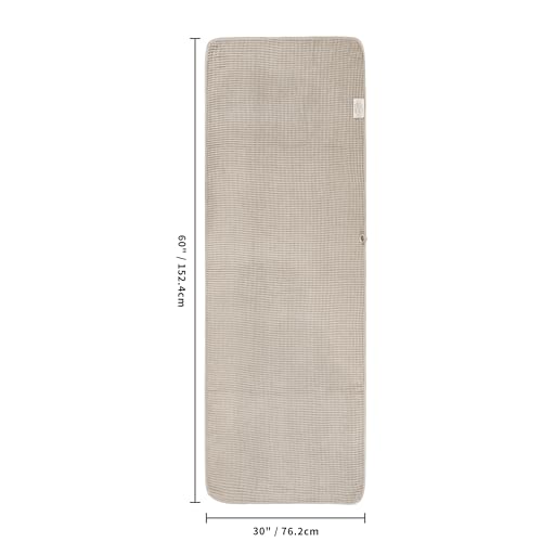 POLYTE 430 gsm Microfibre Oversize Quick Dry Lint Free Bath Towel, 152 x 76 cm, 4 Pack (Beige, Waffle Weave)