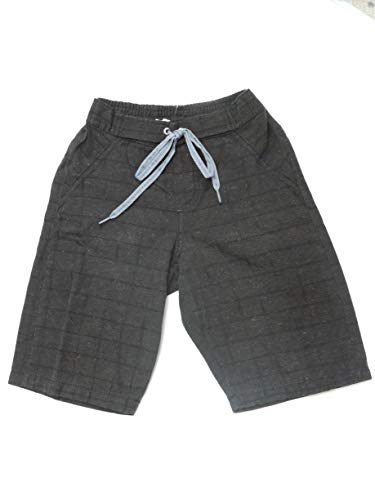 bermuda tecido sarja 1230 (marrom xadrez, 16)