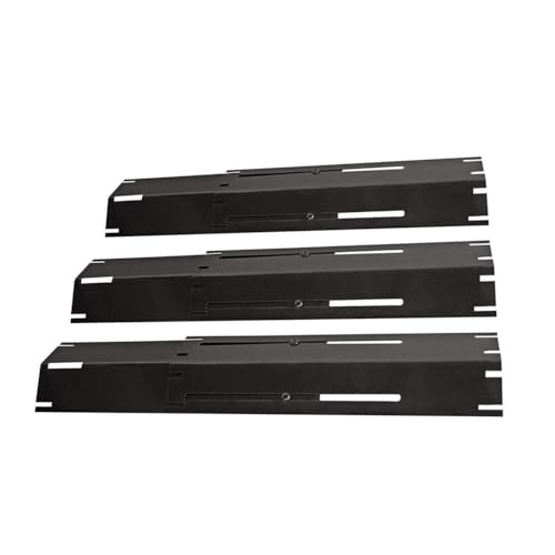 Naisfei 3 Set Universal Placa de Calor Piezas, 29,8 cm a 53,3 cm Accesorio de Calor de Acero Inoxidable Duradero, Adecuado para Placa Calor Barbacoa Gas en Parrilla de Gas (Negro)