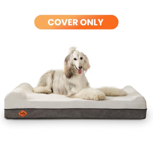 Image of Laifug Oversized Pet /Dog Bed with Removable and Washable Cover (Extra Large Replacement Cover (50 inchx36 inchx10 inch) Dark Grey)