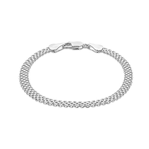 Tuscany Silver Damen Armband Sterling Silber 4 Strang Bismarck 19cm/7.5zoll