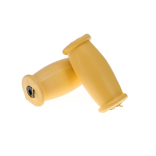 HOMOCONO ペア 松葉杖用ハンドルグリップ ウォーカーアクセサリー チャイム付き保定ボール 松葉杖の足のキャップ 前腕松葉杖 松葉杖交換部品 松葉杖アクセ??サリー 松葉杖の交換 Yellow