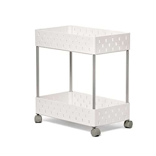 LULUMAIC Carro de Almacenamiento apilable para Frutas y Verduras Carro rodante de 2/3/4 Niveles Carro Ajustable Organizador Carro de Almacenamiento con Ruedas Estante de Almacenamiento de Frutas y