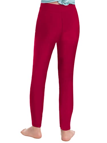JEATHA Youth Girls' Athletic Dance Leggings Kids Solid Compression Pants Running Active Yoga Tights3