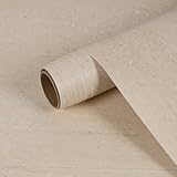 BESWEE Light Beige Matte Granite Contact Paper for Countertops Thick Peel and Stick Marble Contact Paper Self Adhesive Wallpaper Waterproof 15.7''x80'' Marble Wallpaper for Kitchen Bathroom Cabinet
