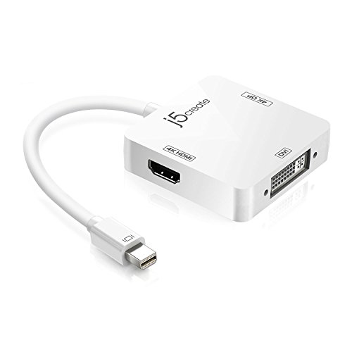 Adaptador j5create Mini DisplayPort 3 en 1 Blanco miniatura 1